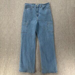 Women's Levi's Heritage Utility Loose‎ Straight Denim Size 12 High rise 32X31